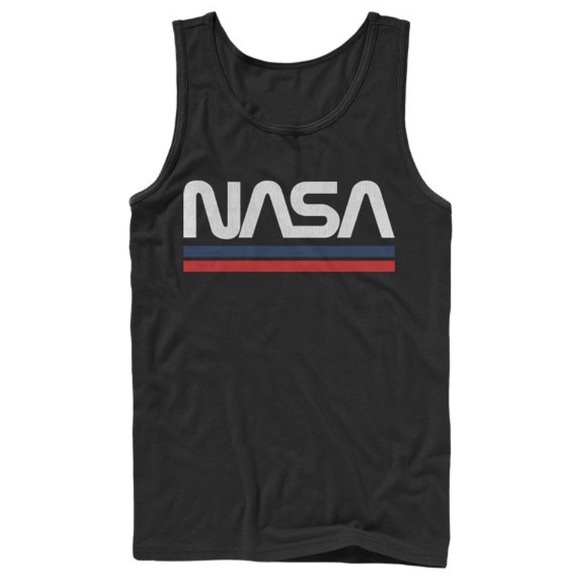 Target Other - Men’s NASA Stripe Minimal Logo Vintage Tank Top - Size Large